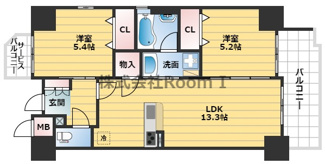【間取り】 | エステムコート谷町四丁目