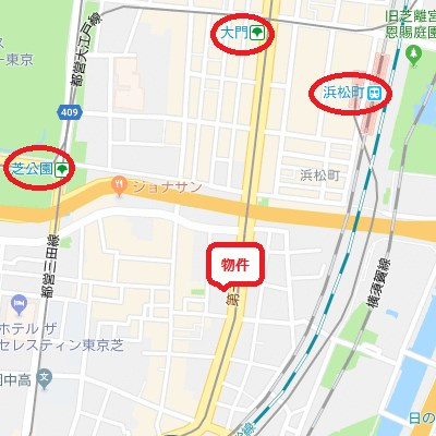 【地図】CITY SPIRE芝公園