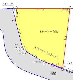 【土地図】 | 【沖田町】売地　車両基地駅まで歩いて9分 | 図面はこんなかんじです♪