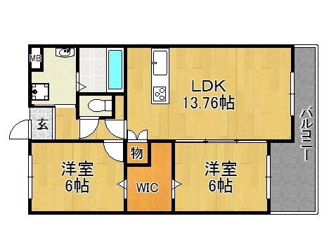 セントラーザ上津【キャッシュバック対象物件】の間取り