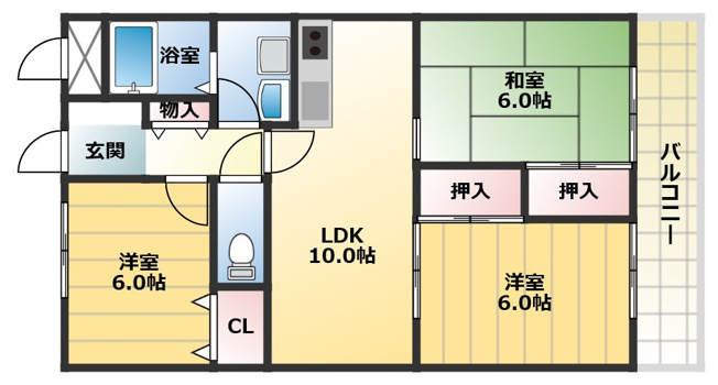 【間取り】 | アルカザーレ国分西
