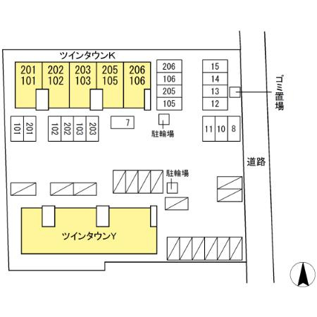 ツインタウンKの区画図