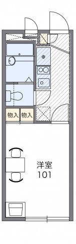 レオパレスフォンティーヌ囲護台の間取り|画像2