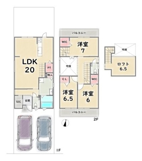 【間取り】 | 右京区西京極堤町 | 1号地