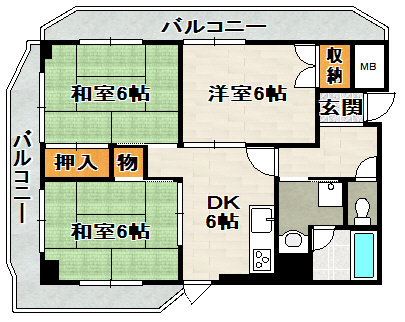 ソレイユ山本の間取り