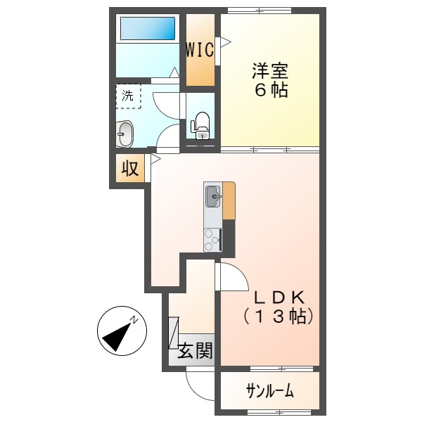 ボヌールＢの間取り