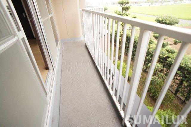 熊本市南区近見４丁目の賃貸マンションのバルコニー