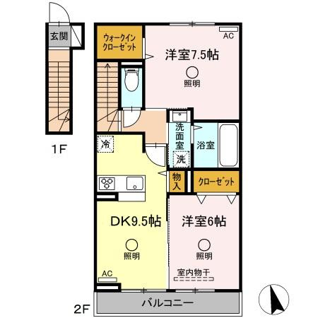 アテリア参番館の間取り