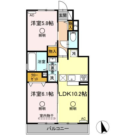 アテリア参番館の間取り