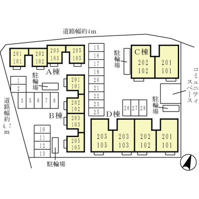 【その他】 | サンフェルティ A棟 | 配置図