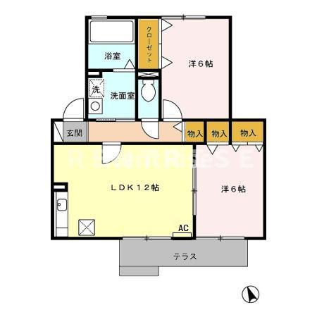 グランリッツ西島 Ａの間取り