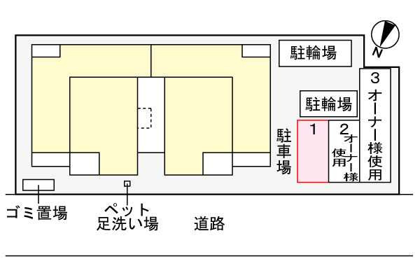 ウェルス暁の駐車場