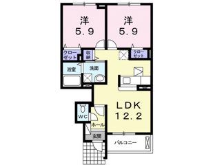 【間取り】 | リトル・フォレストＢ | 間取図