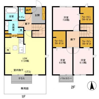 【間取り】 | BLESSHOUSE柏西町D