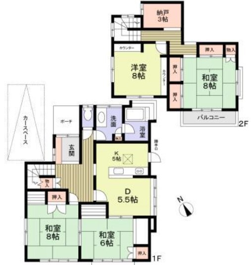 【間取り】 | 四街道市和良比貸家