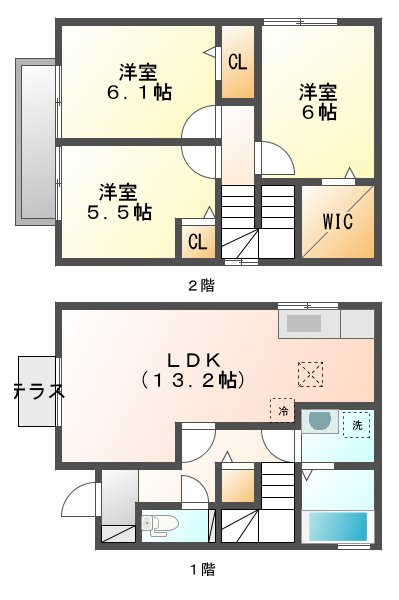 ソレイユ霞ヶ丘の間取り
