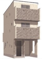 新築戸建　1号棟（川崎区大師町）の外観パース|外観パースです