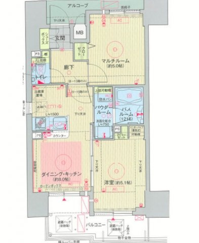 【間取り】 | エステムプラザ難波EASTⅡブレスト