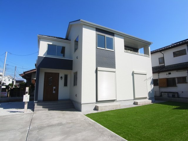 新築　前橋市朝倉町7期　Heartful　Town　1号棟の外観|現地写真　完成しました！ご内覧等、お気軽にお問合せください♪　
