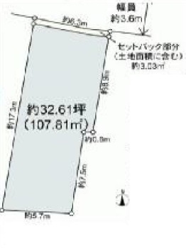 箕面市桜５丁目　土地の土地図