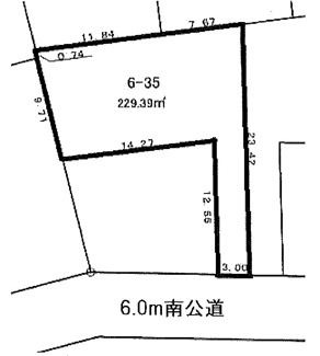 【土地図】 | 東松山市美原町　建築条件なし売地　東武東上線『東松山駅』徒歩22分　【市ノ川小学区】