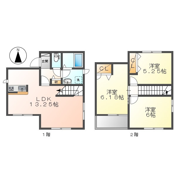 サンハウスＣの間取り