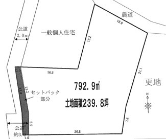 【土地図】 | 坂戸市中小坂　資材置場用地　東武東上線『鶴ヶ島駅』徒歩25分　
