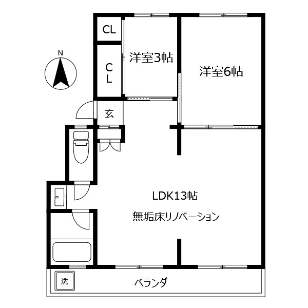 イータウン矢三Ⅰの間取り