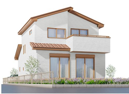 高崎市新町（全2棟）2号棟の外観パース|2号棟　外観パース