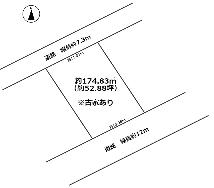 彦根市大藪町古屋付土地の土地図
