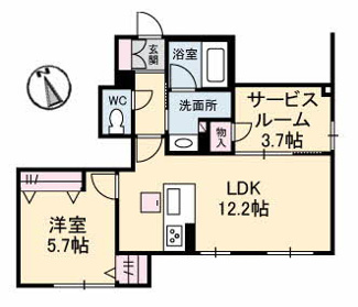 【間取り】 | 楓 | 1SLDK