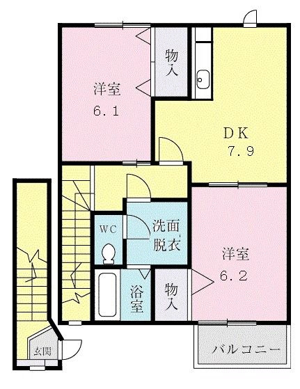 シャトー　ハピネス　　　刈谷市の賃貸ならクラスホーム刈谷店の間取り