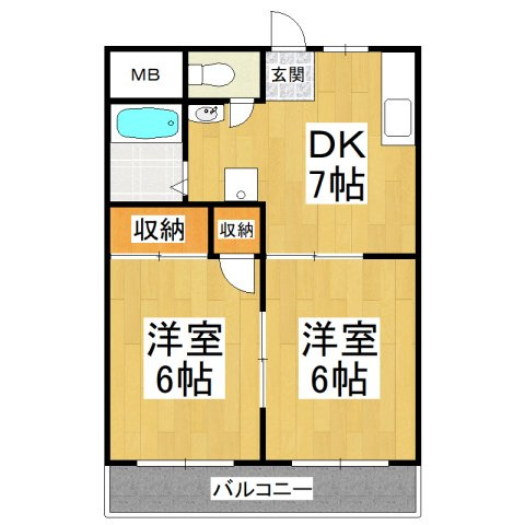 【間取り】 | 尾崎ハイツC棟