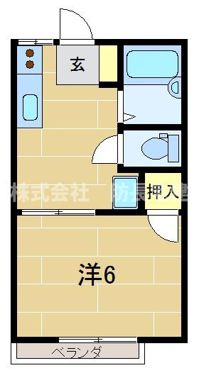 フラワーハイツ萩の間取り