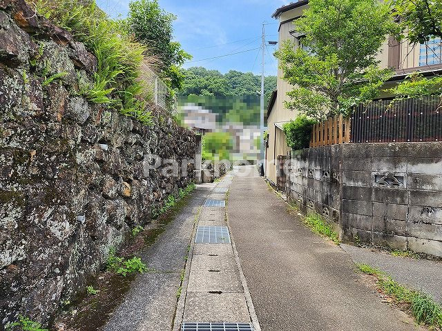 高知市北高見町　土地の前面道路含む現地写真|西側接道