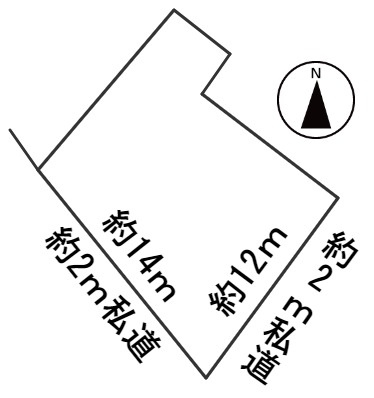 ６１１１７　岐阜市松山町土地の区画図