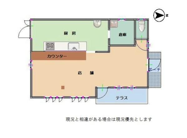 和歌山市内原　店舗の間取り