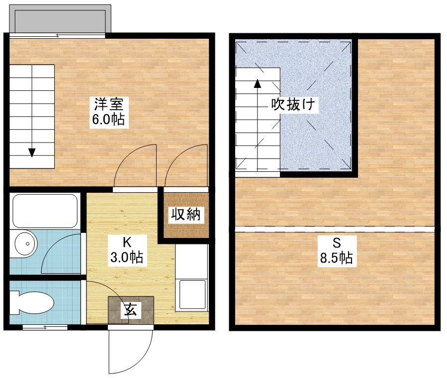 コーポエクセルの間取り|※現況を優先します