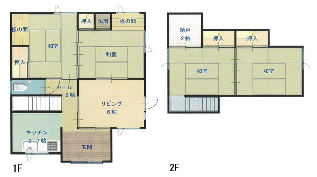 ◎釧路市駒場町　中古住宅の間取り