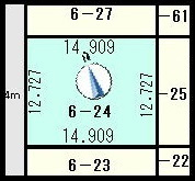 ◎釧路市駒場町　中古住宅の区画図