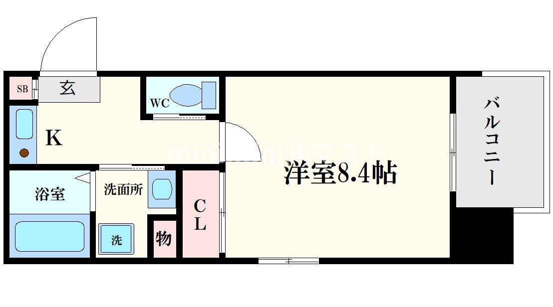 ビガーポリス101扇町の間取り