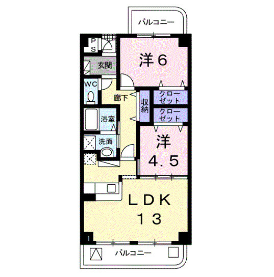 ヒルズ向イ山の間取り