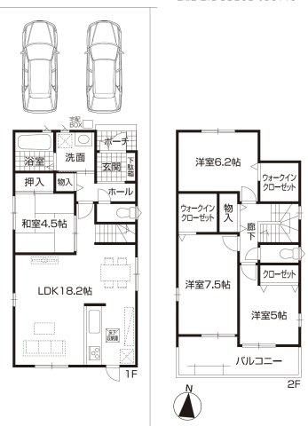 愛知郡第4東郷町春木台 全2棟　＜仲介手数料無料＞春木台小・春木中　新築一戸建て