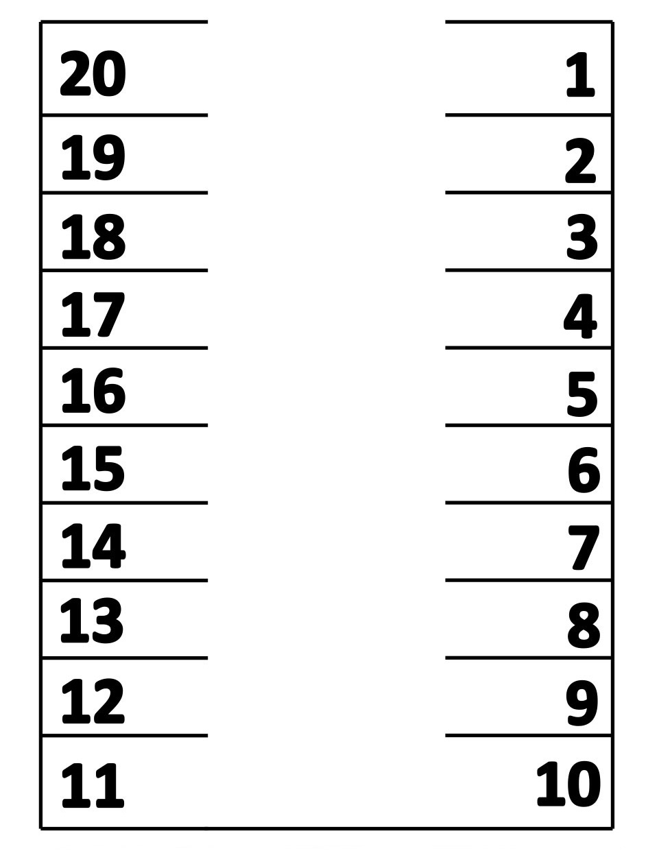 シャトル第二駐車場の区画図