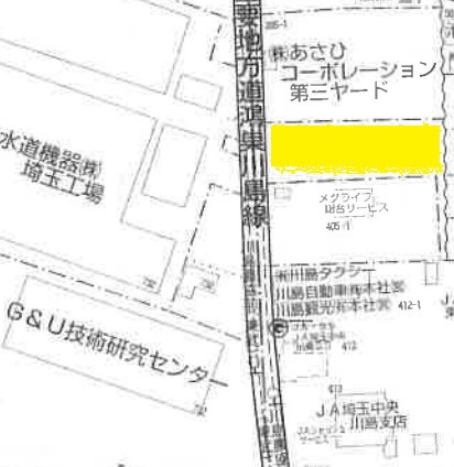 川島町上八ツ林貸地の地図