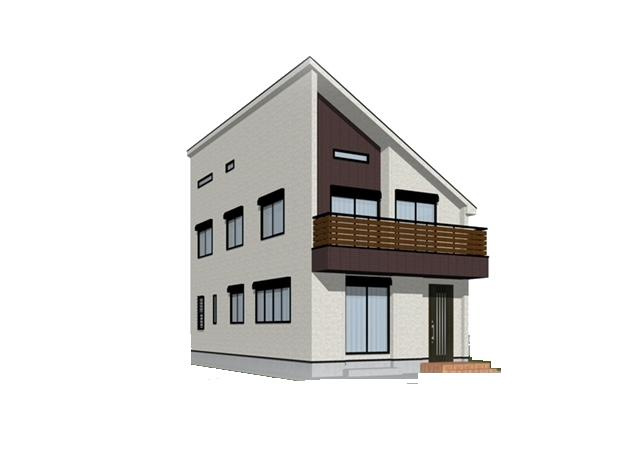 保土ケ谷区霞台30-13　全５棟新築戸建ての外観パース|JR横須賀線「保土ケ谷」駅まで徒歩約10分です。
