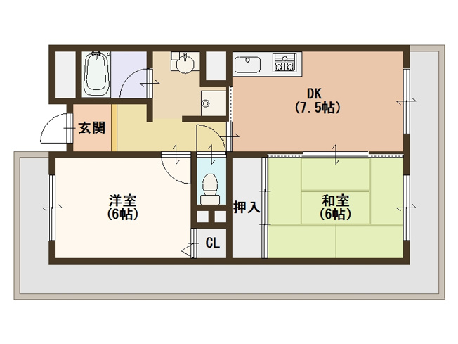 【間取り】 | クレスト塚西