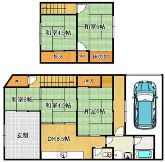 【間取り】 | 小山南上総町貸家