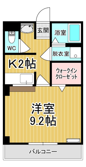 【間取り】 | ＲａｎｄＲ(アールアンドアール) | ゆとりの一人暮らしができるお部屋です。