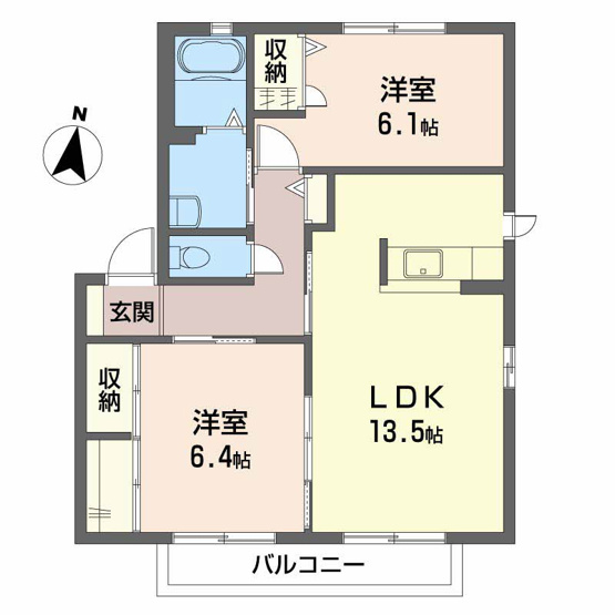 【間取り】 | シャーメゾンふじ　Ⅱ棟